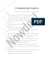 Civil Project List