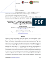 Hanging Out Trends in Substance Use Among Youth in A Private Tertiary Institution in Nigeria A Qualitative Study