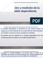 Selección y Medición de La Variable Dependiente