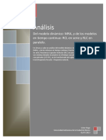 Reporte Modelos (MRA) y (RLC Serie y Paralelo)