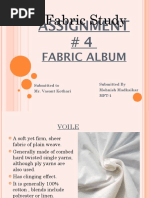 Assignment # 4: Fabric Study