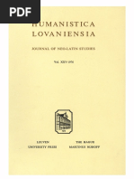 Humanistica Lovaniensia Vol. 25, 1976 PDF