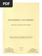 Humanistica Lovaniensia Vol. 21, 1972 PDF