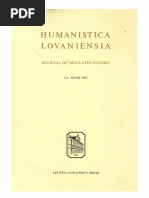 Humanistica Lovaniensia Vol. 32, 1983 PDF