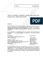 NCh2556.Of2000 Tubos de Propileno Copolímero Random para Conducción de Agua Fría y Caliente Bajo Presión