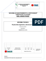 Informe Técnico Mantenimiento SwitchGear Lalackama