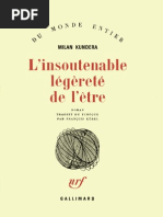 Milan Kundera - L'insoutenable Légèreté de L'être