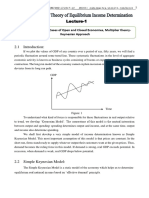 CU MCom MEBE MOD I Multiplier Theory Keynesian Approach Lecture 1