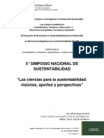 Convocatoria 5° Simposio Nacional de Sustentabilidad