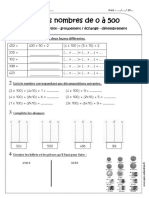 Nombres de 0 À 500 Ce1 Exercices Décomposition Groupement Échange Dénombrement