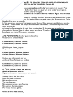 Cantos para Missa Ação de Graças Pelo 25 Anos de Ordenação Sacerdotal de Pe Charles Douglas