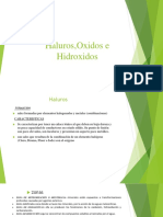 Haluros Oxidos e Hidroxidos