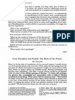 Michel Foucault: From Discipline and Punish: The Birth of Prison