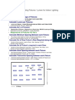 Calculate No of Lighting Fixtures