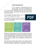 SAP MM Without WM Physical Inventory