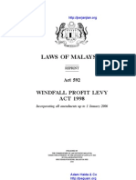 Act 592 Windfall Profit Levy Act 1998