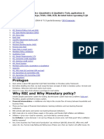 Monetary Policy Quantitative & Qualitative Tools