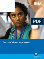 PLG Doctors Titles Explained PDF