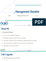 Backlog Management Checklists by Naveed Ramzan