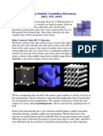 Primary Metallic Crystalline Structures