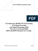 9.12 Interactive REORG PUTS Processing and Output Messaging Guide Via CCF, CCF-II and MDH: RPP1 and RPP5 Function User's Guide