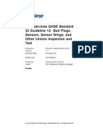 Well Services QHSE Standard 23 Guideline 12: Bull Plugs, Sensors, Sensor Wings, and Other Unions Inspection and Test