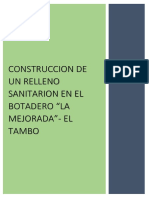 Contruccion de Un Relleno Sanitario LA MEJORADA INFORME.