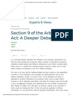 Section 9 of The Arbitration Act - A Deeper Debate - Experts & Views - Legally India