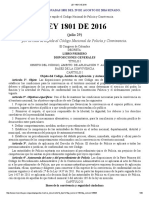 LEY 1801 de 2016 Codigo Nacional de Policia