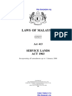 Act 413 Service Lands Act 1963