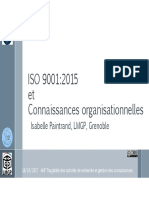 ISO 9001 - 2015 Et Connaissances Organisationnelles