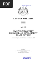 Act 319 Malaysian Forestry Research and Development Board Act 1985