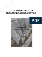 Perfil de Proyecto de Engorde de Ganado Bovino