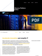 Sap Hana®:: The In-Memory Platform For Digital Transformation