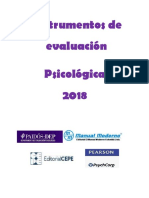 Catálogo Instrumentos de Evaluación Psicológica 2018 MM