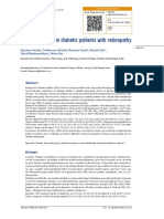 Oxidative Stress in Diabetic Patients With Retinopathy: Original