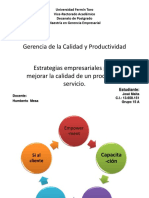 Estrategias para Mejorar La Calidad de Un Producto o Servicio