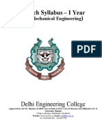 B.Tech Syllabus - I Year : Mechanical Engineering