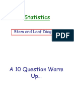 Statistics: Stem and Leaf Diagrams