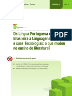 Aula 02 - de Língua Portuguesa e Literatura Brasileira A Linguagens, Códigos e Suas Tecnologias o Que Mudou No Ensino de Literatura