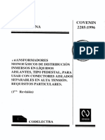 COVENIN 2285.1996 Transformadores Monofásicos Tipo Pedestal