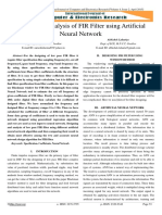 Paper - Design and Analysis of FIR Filter Using Artificial Neural Network - 2015