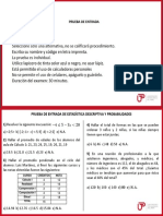 Prueba de Entrada - Estadística Descriptiva y Probabilidades