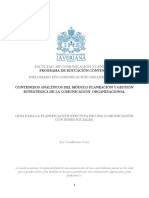 Guia para La Planificacion Efectiva de Una Comunicacion Con Fines Sociales