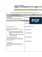 Lesson Plan Template: Date Subject Number of Students Grade