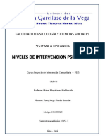 Niveles de Intervencion Psicosocial