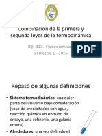 Combinación de La Primera y Segunda Leyes de