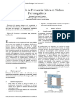 Determinacion de Frecuencia Critica en Nucleos Ferromegneticos