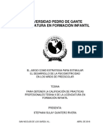 El Juego Como Estrategia para Estimular El Desarrollo de La Psicomotricidad en Niños de Preescolar