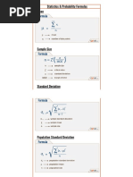 Statistics Probability Formula